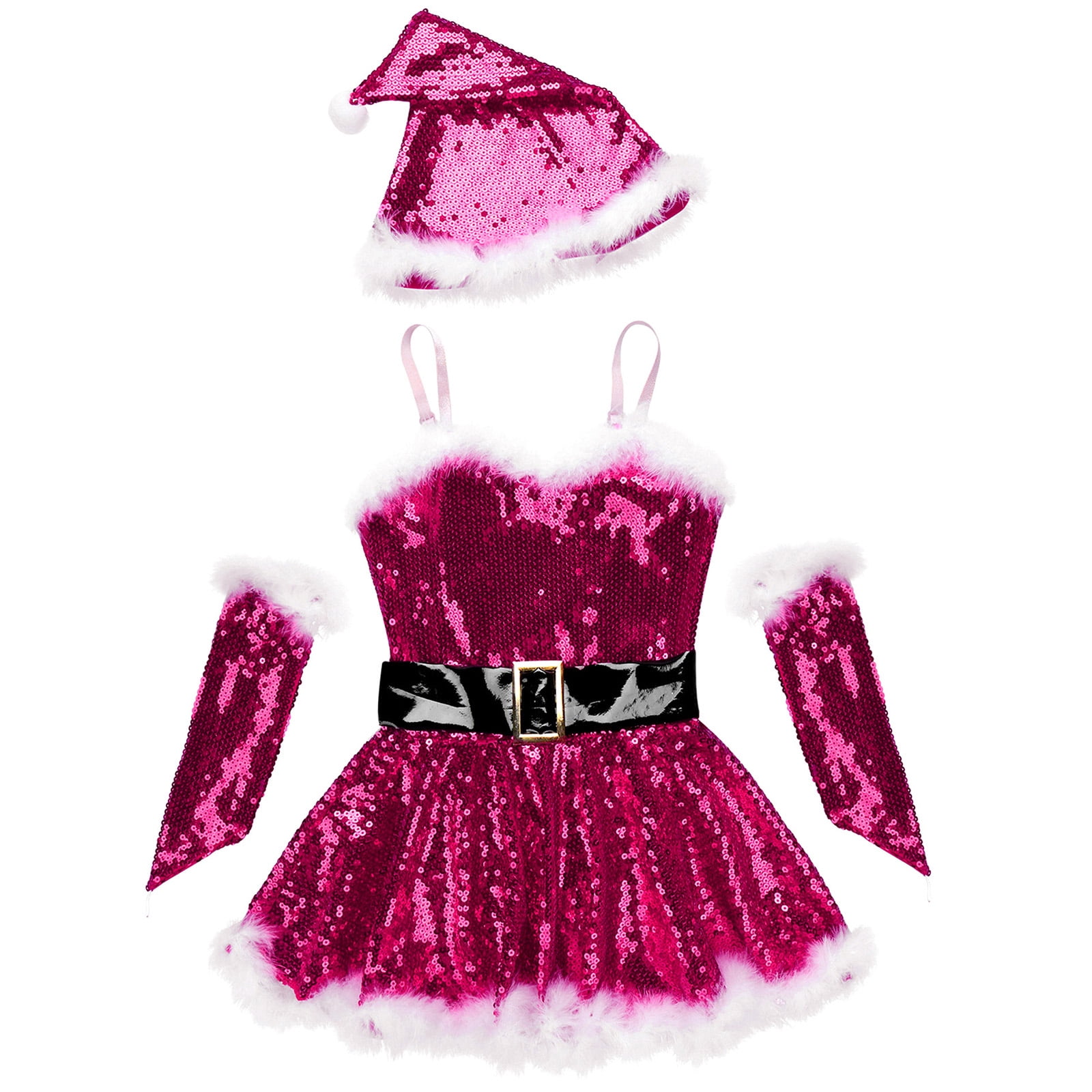 Disfraz De Elfo Navideño Para Niña – Con Vestido, Gorro Y Calcetines A Juego