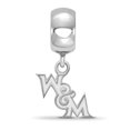 thumbnail image 2 of Sterling Silver Rhodium-plated LogoArt College of William and Mary Extra Small Dangle Bead Charm QSS024WMA, 2 of 4