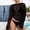 Black, variant on Women's Swimwear Cover Ups Long Sleeve Sheer Mesh Ruched Side Tunic Top Summer Beach Lightweight Stretchy Casual Bathing Suits