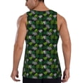 thumbnail image 3 of Xecao Tropical Leaves1 Men's Tank Top Workout Quick Dry Sleeveless Gym Jogging Muscle Shirts Summer Swim Beach Tops, 3 of 9