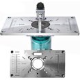 thumbnail image 4 of Aluminum Alloy Table Insert Plate With 4 Rings For Woodworking Bench, 235mm X 120mm X 8mm, 4 of 5