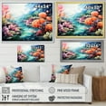 thumbnail image 4 of Designart "Realistic Garden of Underwater Coral III" Animals Framed Wall Art - Modern Pink Coral Hallway Framed Wall Art Decor, 4 of 6