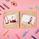 thumbnail image 4 of Álbum de recortes Juvale, tapa dura, papel kraft, 80 páginas, 8 x 8 pulgadas, 4 of 9