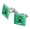 Silver, variant on 8-Bit Retro Pixel Cleric Priest Healer Games RPG Square Cufflink Set - Silver or Gold