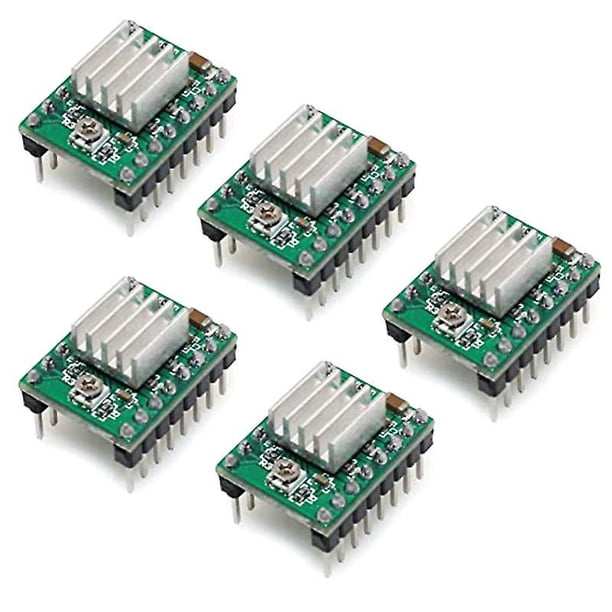 Green Rampas del controlador de impresora 3D 1.4 A4988 Módulo controlador de motor paso a paso