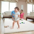 thumbnail image 2 of TWINNIS Fluffy Rug Carpets Soft Shaggy Area Rug Indoor Floor Rugs for Kids Room Comfy Cute Nursery Rug 6' x 9', Cream White, 2 of 7