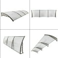 thumbnail image 2 of Zimtown 39.37" x 118.11"  Door Window Outdoor Awning Transparent Board & Gray Holder, 2 of 6