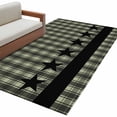thumbnail image 2 of 2.7x5 Area Rugs, Sage Green Black Plaid Non-Skid Rubber Backing Large Rectangle Rugs - Living Room Bedroom Home Office, Vintage Star Buffalo Check Rustic Indoor Floor Mat Carpets Washable Rug, 2 of 9