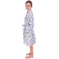 thumbnail image 3 of Simplicity Boy's Lightweight Plush Bathrobe Robe w/ Long Sleeve,Muti Wave,XL, 3 of 3