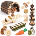 thumbnail image 1 of Accesorios para jaulas de hámster YIXUND, 12 juguetes masticables para roedores pequeños, 1 of 6