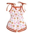 thumbnail image 1 of WEAIXIMIUNGChristmas Barboteuse Sans Manches à Bretelles Imprimé Floral pour Filles 4-5 Ans, 1 of 9
