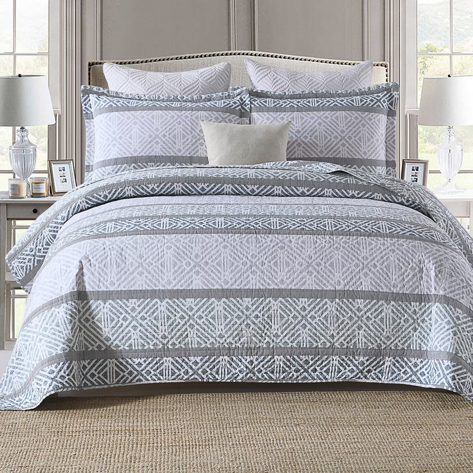 Bedduvit Cotton Quilt King Size 3 Pieces 100 Cotton Lightweight Soft