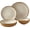 JURA CARAMEL, variant on Tabletops Gallery Speckled Farmhouse Collection- Stoneware Dishes Service for 4 Dinner Salad Appetizer Dessert Plate Bowls, 16 Piece Jura Embossed Dinnerware Set in Smoky Blue