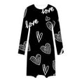 thumbnail image 6 of Sakmal Plus Size Moomoo Womens Nightgowns Valentines Long Sleeve Love Moomoo Dress Heart Print Knee Length Nightgowns for Women L, 6 of 6
