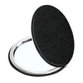 thumbnail image 1 of YTZJ Direct Espejo de maquillaje compacto para hombres, mujeres y niñas, negro, elegante, redondo, espejo cosmético de viaje para bolsillo, cartera, bolso, portátil, pequeño, con aumento de 1X/2X, esp, 1 of 5