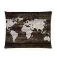 thumbnail image 1 of BSDHOME Housses de Coussin Texturées Carte du Monde 20x30 Pouces Impression Recto-Verso, 1 of 1