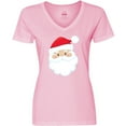 thumbnail image 3 of Inktastic Santa Claus, Smiling Santa, Santa Hat, Christmas Women's V-Neck T-Shirt, 3 of 5