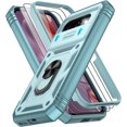thumbnail image 1 of REQO Phone Case for Google Pixel 9A Case with with Slide Camera Cover | 2 Pack Screen Protector, Build in 360° Rotating Ring Kickstand, Military Grade Shockproof Protective, 1 of 7