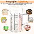 thumbnail image 3 of Masteelf Liquid Measuring Glass Cup Large Capacity Milk Coffee Pouring Cup Clear Graduated Glass Mug With Spout And Handle 1000 ML, 3 of 8