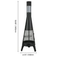 thumbnail image 6 of KFFKFF Outdoor Chiminea, 20-Inch Wood-Fueled Firepit, Conical BBQ & Heating Fireplace, Exterior Wooden Fire Pit with Grill Mesh, Chimney Cover & Anti-Rust Chiminea Cap, Suitable for Patio, Garden, 6 of 9