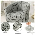 thumbnail image 6 of KEINXS Tub Chair Covers for Armchairs  Tub Sofa Slipcover Polyester Fiber Club Chair Slipcover Stretch Armchair Slipcover Removable Washable Sofa Couch Cover for Dining Living Room Office, 6 of 8