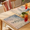 thumbnail image 4 of Watercolor Leaves Placemats Set of 8 Farmhouse Spring Pastoral Vines Place Mats Indoor Wipeable Table Mats Washable Cloth Dining Table Placemats for Kitchen Holiday Party Home Decor 13x19 Inch, 4 of 9