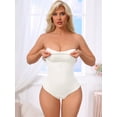 thumbnail image 4 of DARING DIVA Women's Strapless Shapewear Front Hook Push Up Bodysuit L White, 4 of 6