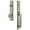 Satin Nickel, variant on Grandeur 845534 Carre Solid Brass Rose Keyed Entry Single Cylinder Full Plate "D" Grip