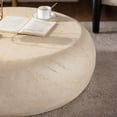 thumbnail image 3 of Noble House Zerra Mid-Century Round MgO Coffee Table, Vintage Faux Stone Centre Table, Living Room, Amber, 3 of 9