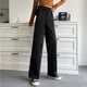 thumbnail image 3 of Pantalones de pierna ancha para mujer, pantalones de traje drapeados de cintura alta, pantalones casuales para estudiantes para mujer, 3 of 5