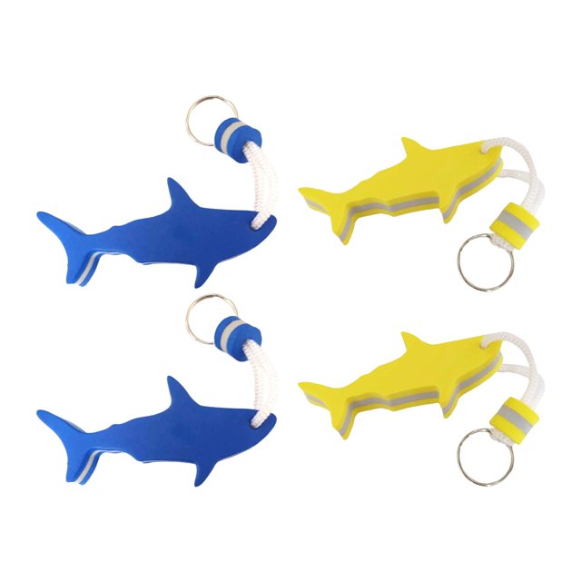 koolsoo 4x Floatable Keyrings Buoyant Keychains for Rafting ing Surfing Drifting 2x Blue and 2x Yellow