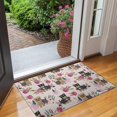 thumbnail image 2 of Yorkie and Pioneer Flower Door Rugs,Washable Non Slip Door Mats Indoor,Decorative Door Mats,Entry Mat Indoor for Entrance,Bedroom,Kitchen,Bathroom,17"x30", 2 of 6