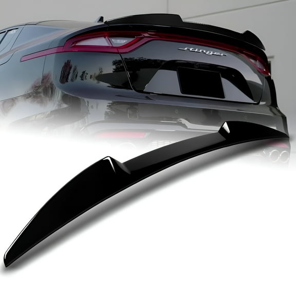 W-Power For 2018-2023 Kia Stinger Pearl Black V-Style Duckbill Trunk Lid Spoiler