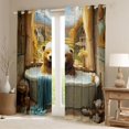 thumbnail image 2 of Erosebridal Kawaii Animal Brown Bear Curtains Pack of 2 (42x84 Each) For Boys Girls,Autumn Jungle Cottage Curtains Blackout For Kids Teens, 2 of 6
