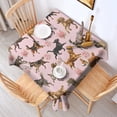 thumbnail image 2 of Dogs with Pioneer Flower Square Tablecloth,Waterproof Square Table Cover,Wipeable Spillproof Washable Table Cover for Home Kitchen Party Decor 52"x52"(132x132cm), 2 of 6