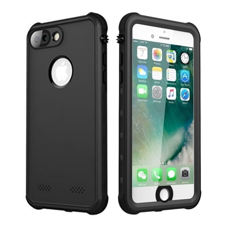 Apple IPhone 8 Plus / IPhone 7 Plus Redpepper Waterproof Swimming Shockproof Dirt Proof Case Cover Black