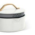 thumbnail image 6 of Beautiful 3 Quart Ceramic Non-Stick Covered Sauce Pan with Strainer Lid, White Icing by Drew Barrymore, 6 of 7