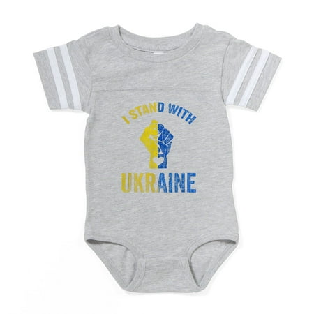 

CafePress - Support Ukraine I Stand Wit - Cute Infant Baby Football Bodysuit