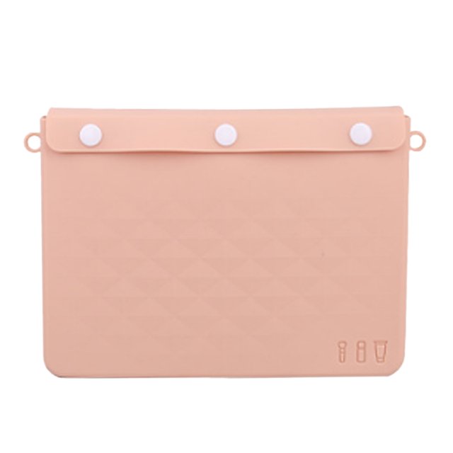 Bolsa de maquillaje de silicona Laklulu, bolsa de viaje de primera calidad para artículos de tocador para mujeres, bolsa de cosméticos fácil de llevar para maquillaje, herramientas de belleza y