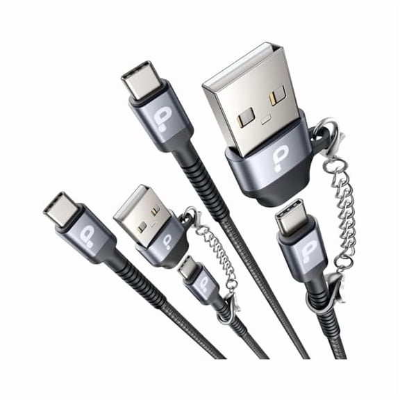 USB C Cable 10FT, USBA to USBC Cable, USBC to C Cable, 2Pack Type C Fast Charging Cables Nylon Braided Cable for iPhone 17/16/15/Pro/Plus/Pro Max/Samsung/LG, with USB C Female to USB A Male Adapter
