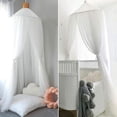 thumbnail image 3 of Mosquitera infantil con forma de cúpula, tienda de campaña, dosel para cama, mosquitera, ropa de cama con encaje redondo, casa de juegos para bebés, niños y niñas, color rosa, 3 of 5
