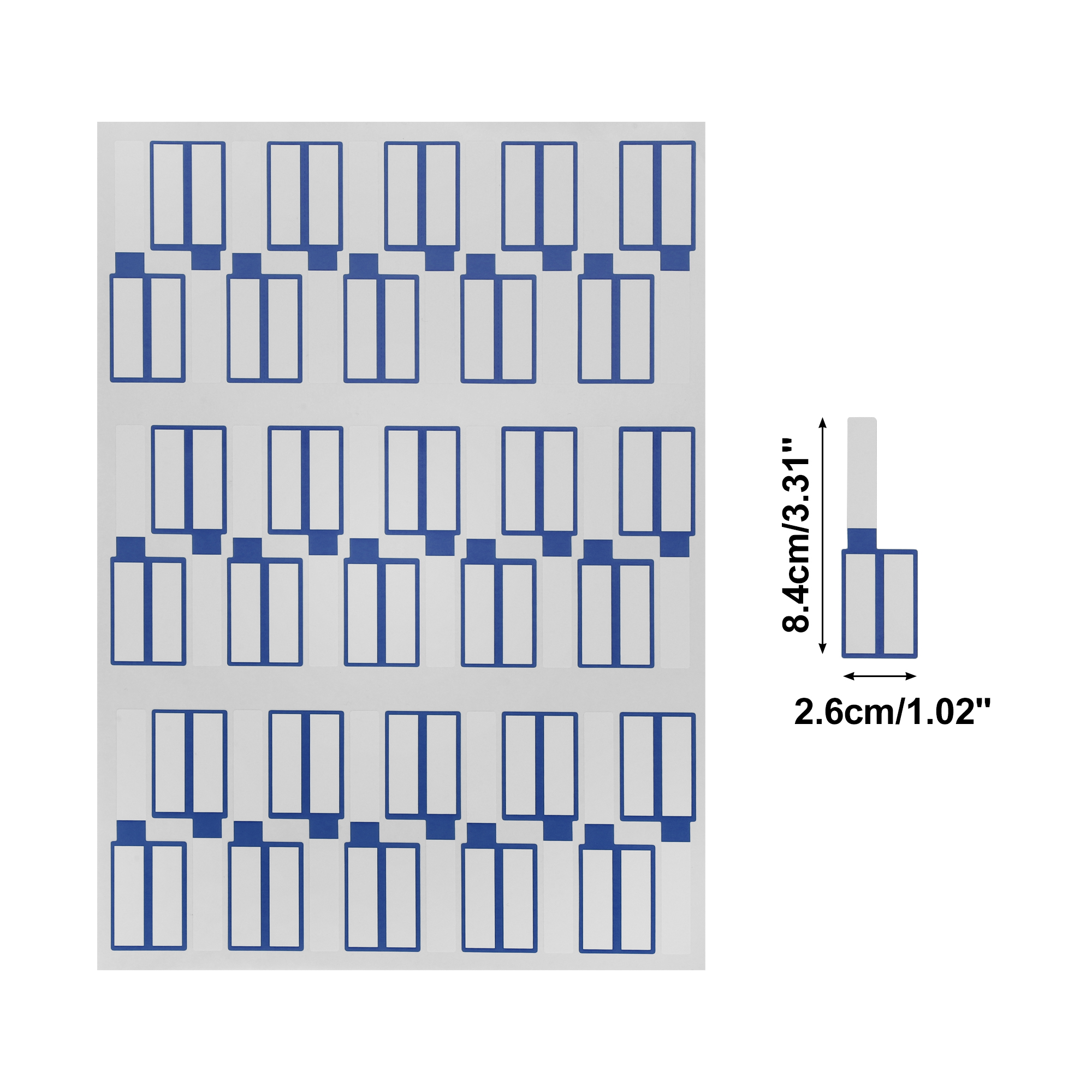 Unique Bargains P-Type Handwritten New Model Gift Stickers 3.31"x1.02" 6 Pcs Blue