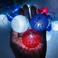thumbnail image 2 of Luces Decorativas del 4 de Julio ANGGREK 3 Metros 20 Luces LED Para el Día de la Independencia Con Bolas Rojas Blancas Y Azules, 2 of 8