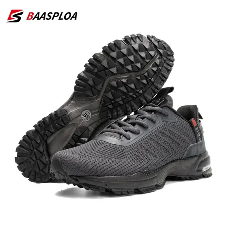 

Baasploa Men‘s Lightweight Comfortable Running Shoes Non Slip Breathable Knit Sneakers