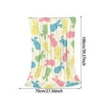 thumbnail image 3 of TIELUTT Easter Day Rabbit Throw Blanket Cozy Colorful Bunny Blanket Happy Neutral Throw Blankets Bed Decorative Blanket 100 Percent Polyester Blanket Oversized Yarn Blanket Heavy Blankets Twin Size, 3 of 6