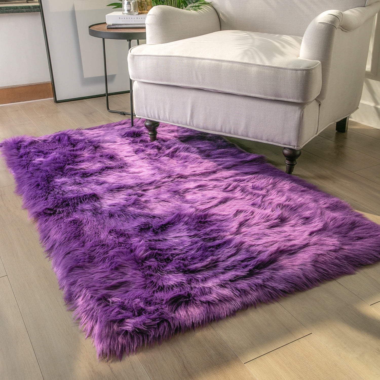 Phantoscope Deluxe Soft Faux Sheepskin Fur Collection Decorative Shag