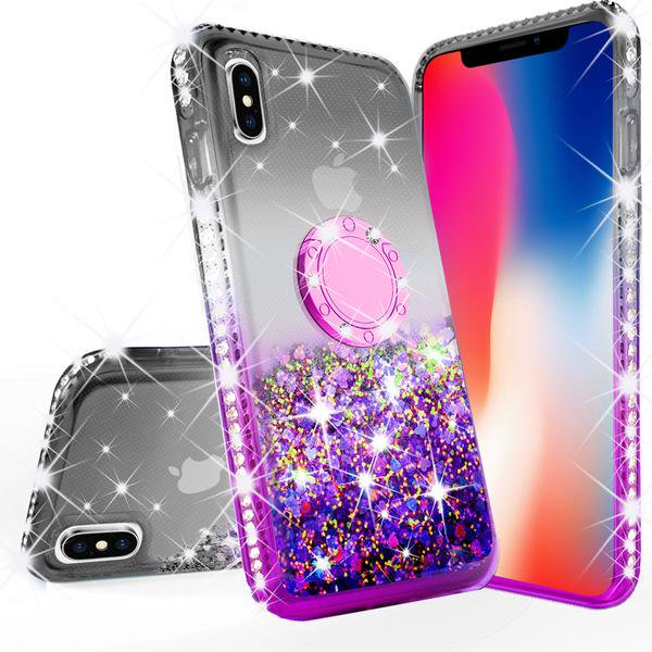 Glitter Cute Phone Case with Kickstand Apple iPhone Xs Max Case Bling