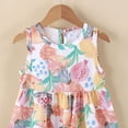 thumbnail image 4 of Ulanda Girls Summer Dress Crew Neck Cute Graphic Sleeveless Tank Maxi Dress Casual Light Comfortable Smocked Beach Vacation (Pink, 3-4 Years), 4 of 4