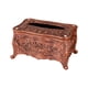 thumbnail image 2 of Caja de pañuelos acrílicos, dispensador de servilletas Rectangular, contenedor de almacenamiento, soporte de papel higiénico para baño, dormitorio, Pequeño Bronce Rojo BLESIY sostenedor del tejido, 2 of 8