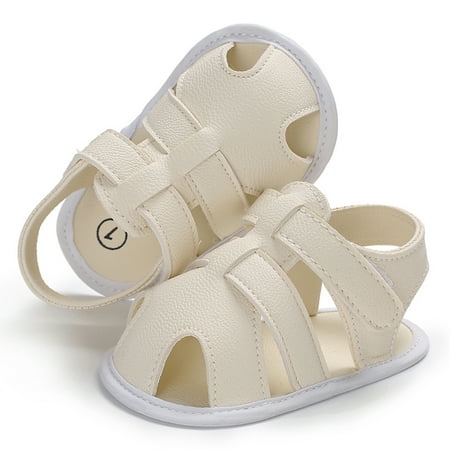 

Ma&Baby Boys Girls Summer Sandals Closed-Toe Anti-Slip Rubber Sole Toddler First Walkers Shoes